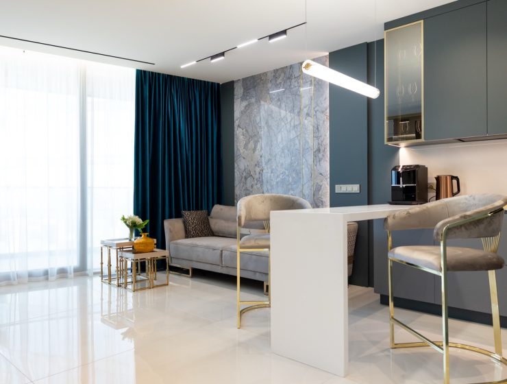 Квартира подобово Київ вітальня кухня Taryan Towers
