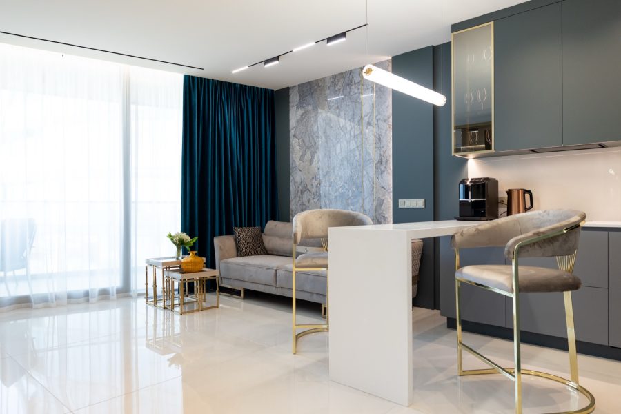 Квартира подобово Київ вітальня кухня Taryan Towers