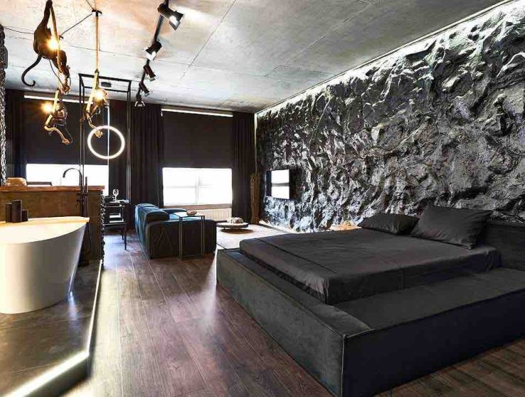 Квартира подобово Київ спальня ванна 139 BLACK ROCK HOME Zhylianska Street downtown